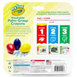 3 Packs: 3 ct. (9) My First Crayola® Washable Palm-Grasp Crayons