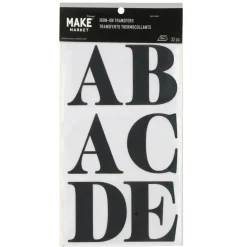 6 Packs: 32 ct. (192 total) 3" Alphabet Iron-On Transfers by Make MarketĀ®