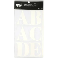 6 Packs: 32 ct. (192 total) 3" Alphabet Iron-On Transfers by Make Market®