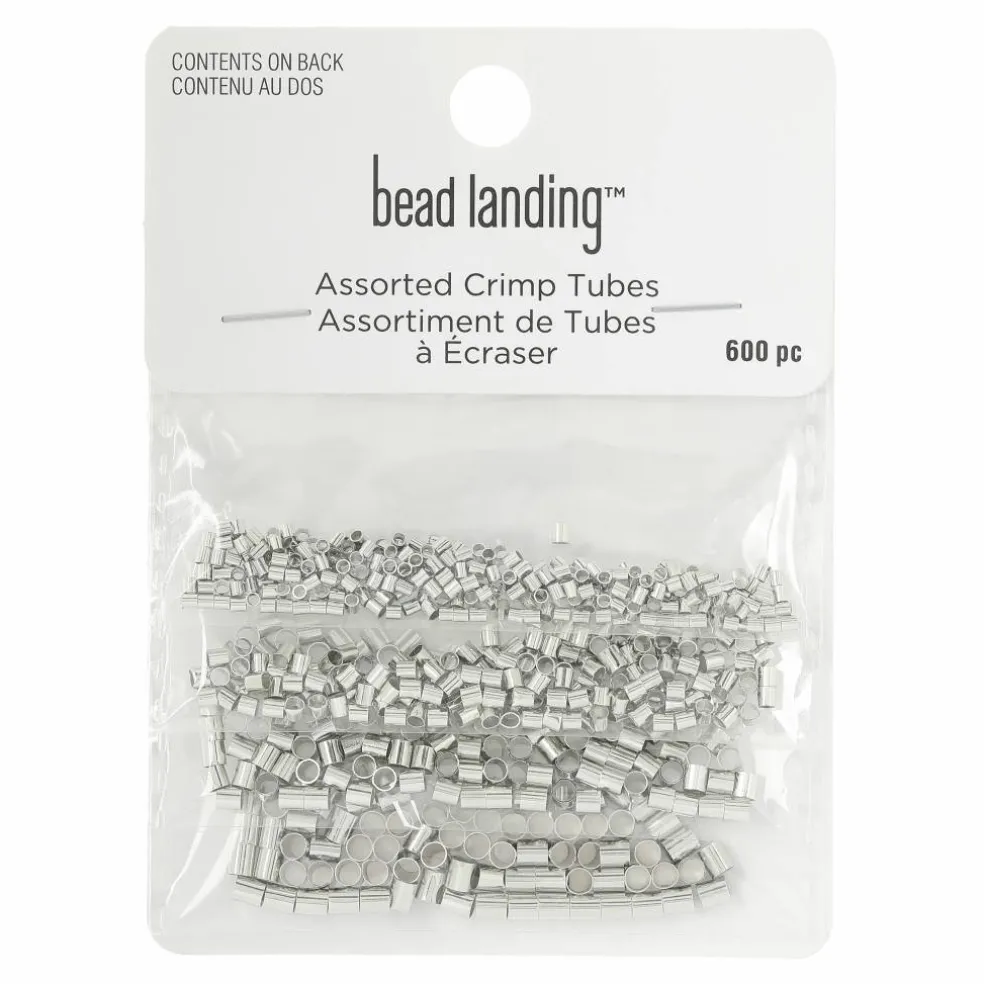 12 Packs: 600 ct. (7,200 total) Assorted Metal Crimp Tubes by Bead Landing™