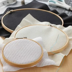 12 Packs: 3 ct. (36 total) Bamboo Hoop Set by Loops & Threads™