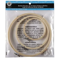 12 Packs: 3 ct. (36 total) Bamboo Hoop Set by Loops & Threads™