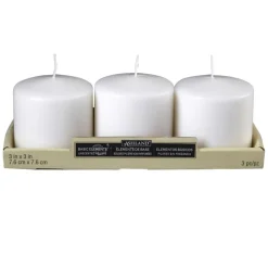 12 Packs: 3 ct. (36 total) Basic Elements™ White Pillar Candles by Ashland®