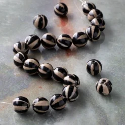 12 Packs: 22 ct. (264 total) Black Dyed Agate Round Beads, 7.5mm by Bead Landing™