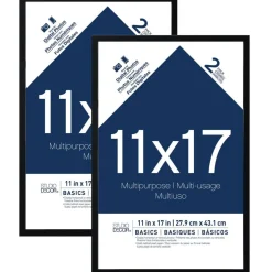 6 Packs: 2 ct. (12 total) Black Multipurpose 11" x 17" Frames, Basics by Studio Décor®