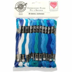 12 Packs: 36 ct. (432 total) Blues Embroidery Floss by Loops & Threads®