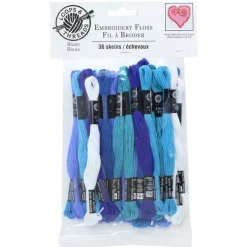 12 Packs: 36 ct. (432 total) Blues Embroidery Floss by Loops & Threads®