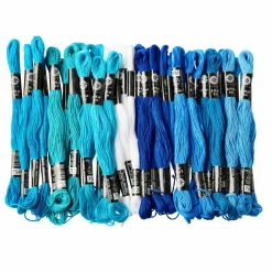 12 Packs: 36 ct. (432 total) Blues Embroidery Floss by Loops & Threads®