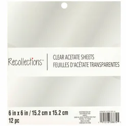 12 Packs: 12 ct. (144 total) Clear Acetate Sheets by Recollections™, 6