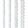12 Packs: 4 ct. (48 total) Clear Faceted Glass Rondelle Beads by Bead Landing™