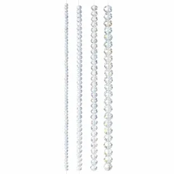 12 Packs: 4 ct. (48 total) Clear Faceted Glass Rondelle Beads by Bead Landing™