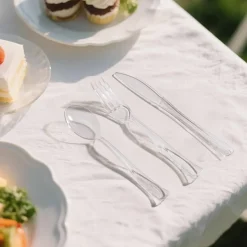 8 Packs: 120 ct. (960 total) Clear Mixed Plastic Cutlery by Celebrate It™