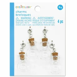 12 Packs: 4 ct. (48 total) Clear Potion Bottle Charms by Creatology™
