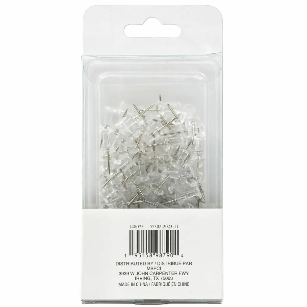 24 Packs: 100 ct. (2,400 total) Clear Pushpins by B2C®