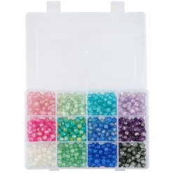 6 Packs: 960 ct. (5,760 total) Crackle Glass Beads, 8mm by Bead Landing™
