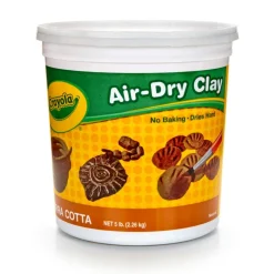 4 Packs: 2 ct. (8 total) Crayola® 5lb. Terra Cotta Air-Dry Clay Tub
