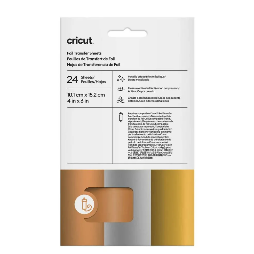 9 Packs: 24 ct. (216 total) Cricut® Foil Transfer Sheets Sampler, Metallic