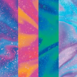 6 Packs: 4 ct. (24 total) Cricut® Infusible Ink™ Transfer Sheet Patterns, Rainbow Watercolor Splash