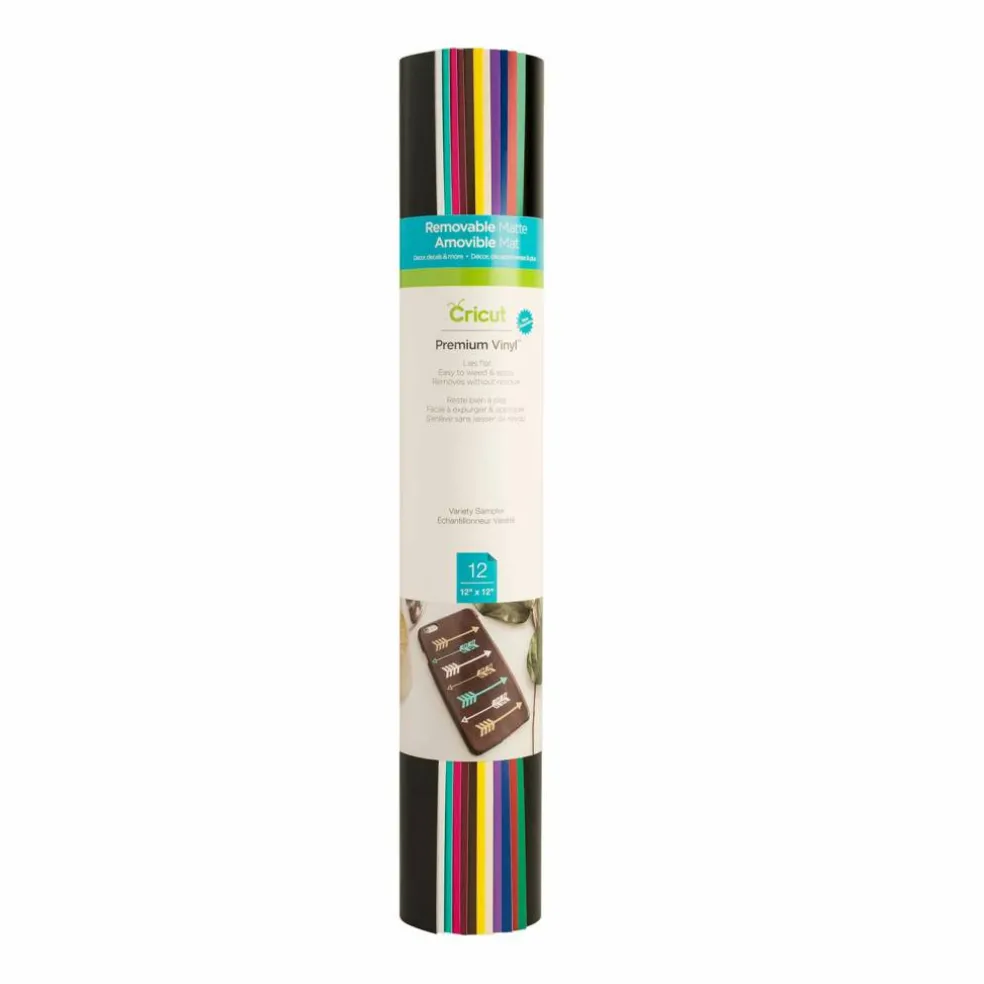9 Packs: 12 ct. (108 total) Cricut® Premium Vinyl™, Variety Sampler