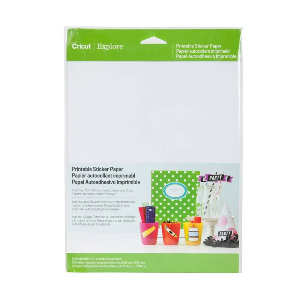 9 Packs: 12 ct. (108 total) Cricut® Printable Sticker Paper