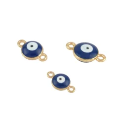 12 Packs: 18 ct. (216 total) Eye Gold Connectors by Bead Landing™