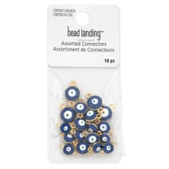 12 Packs: 18 ct. (216 total) Eye Gold Connectors by Bead Landing™