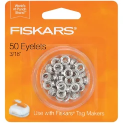 6 Packs: 50 ct. (300 total) Fiskars® Silver Eyelets