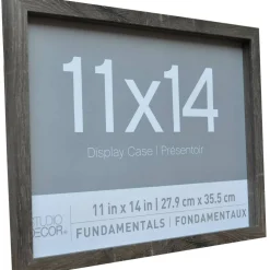 9 Packs: 2 ct. (18 total) Gray Fundamentals 11" x 14" Display Case by Studio Décor®