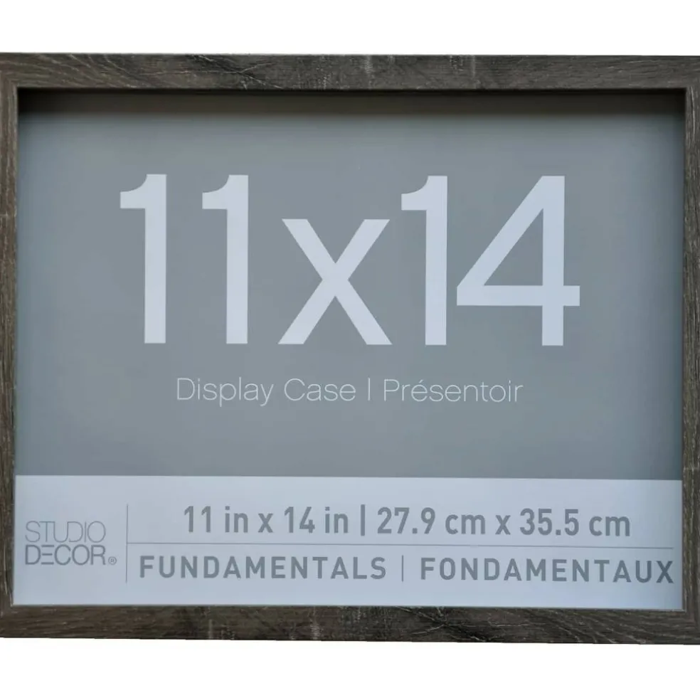 9 Packs: 2 ct. (18 total) Gray Fundamentals 11" x 14" Display Case by Studio Décor®