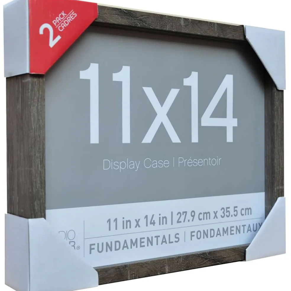 9 Packs: 2 ct. (18 total) Gray Fundamentals 11" x 14" Display Case by Studio Décor®