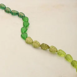 6 Packs: 16 ct. (96 total) Green Czech Glass Leaf Beads, 10.5mm by Bead Landing™