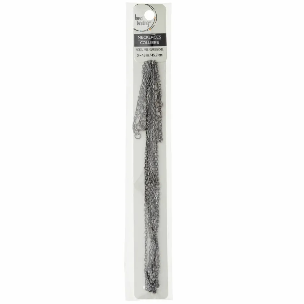 12 Packs: 3 ct. (36 total) 18" Hematite Chains by Bead Landing™