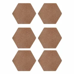 18 Packs: 6 ct. (108 total) 4" Hexagon Cork Coasters by Make Market®