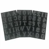 12 Packs: 46 ct. (552 total) 1.75" Iron-On Black Flocked Collegiate Letters by Imagin8™