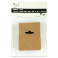 12 Packs: 75 ct. (900 total) Kraft Paper Earring Cards by Bead Landing™