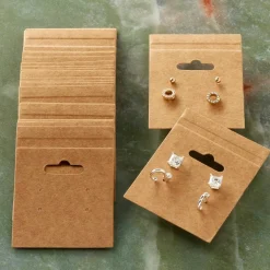 12 Packs: 75 ct. (900 total) Kraft Paper Earring Cards by Bead Landing™