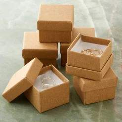 12 Packs: 6 ct. (72 total) Kraft Ring Boxes by Bead Landing™