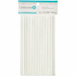 12 Packs: 100 ct. (1,200 total) 6" Lollipop Sticks by Celebrate It®
