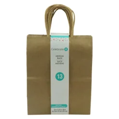 6 Packs: 13ct. (78 total) Medium Kraft Paper Gift Bags by Celebrate It™
