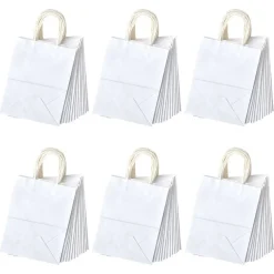 6 Packs: 13 ct. (78 total) Medium White Paper Gift Bags by Celebrate Itâ„¢