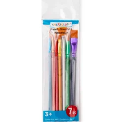 12 Packs: 7 ct. (84 total) Metallic Paint Brushes by Creatology®