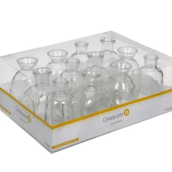 6 Packs: 12 ct. (72 total) Mixed Wedding Favor Glass Vases by Celebrate Itâ„¢