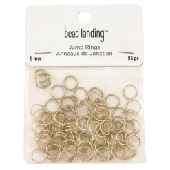 12 Packs: 85 ct. (1,020 total) 9mm Gold Jump Rings by Bead Landing™