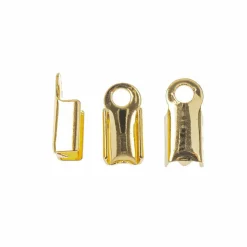 12 Packs: 15 ct. (180 total) 9mm 18K Gold-Plated Folding End Crimps by Bead Landing™