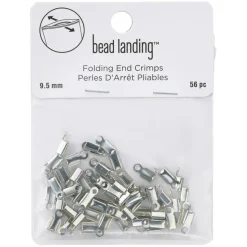 12 Packs: 56 ct. (672 total) 10mm Rhodium Crimps with Loop by Bead Landing™