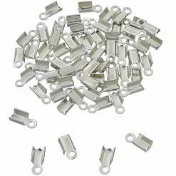12 Packs: 56 ct. (672 total) 10mm Rhodium Crimps with Loop by Bead Landing™
