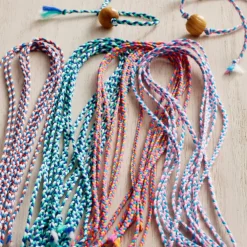 6 Packs: 4 ct. (24 total) Multicolor Braided Cords by Bead Landing™