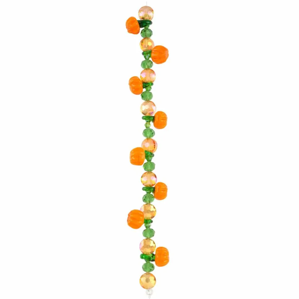 12 Packs: 8 ct. (96 total) Orange Pumpkin Lampwork Glass Bead Mix by Bead Landing™