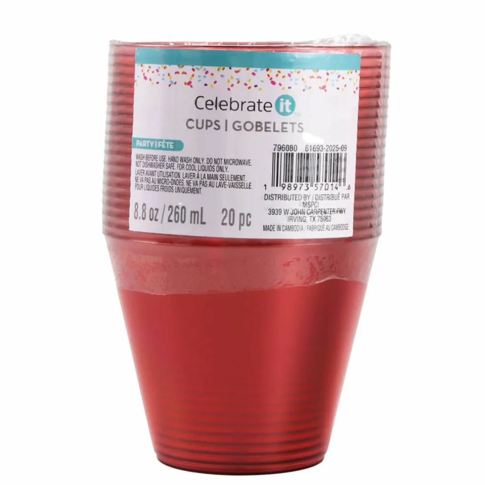 12 Packs: 20 ct. (240 total) 8.8oz. Plastic Cups by Celebrate It™