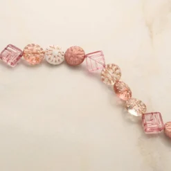 6 Packs: 13 ct. (78 total) Pink Starburst Czech Glass Diamond & Flat Round Bead Mix by Bead Landing™